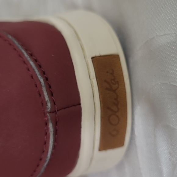 OLUKAI Pehuea Maroon Red Slip On Comfort Sneakers Size W8 - Picture 9 of 14